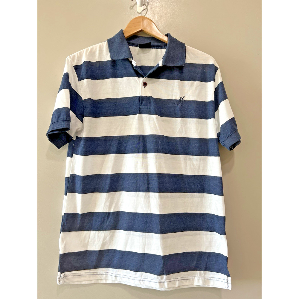 Pacific Polo club Men's Slim Fit L Short Sleeves Stripes Polo Golf, athleisure
